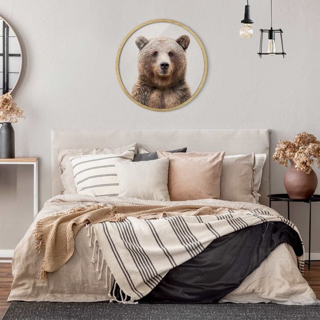 Wanddeko Schlafzimmer Grizzlybär Gustel