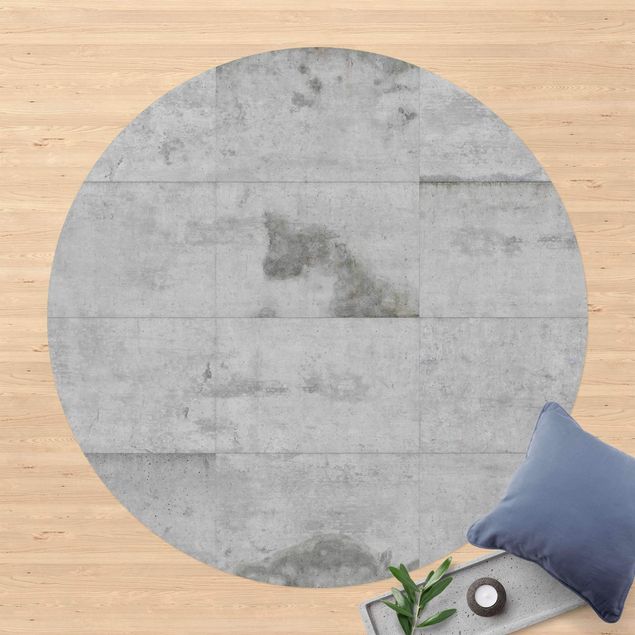 Wanddeko grau Große Betonplatten
