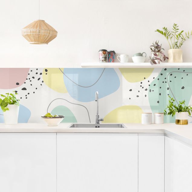 Küche Dekoration Große geometrische Formen - Pastell