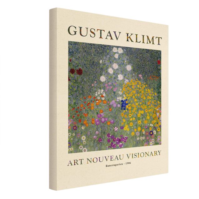 Wanddeko über Sofa Gustav Klimt - Bauerngarten - Museumsedition