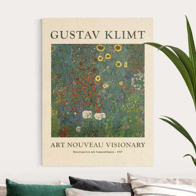 Art Deco Bilder Gustav Klimt - Bauerngarten mit Sonnenblumen - Museumsedition
