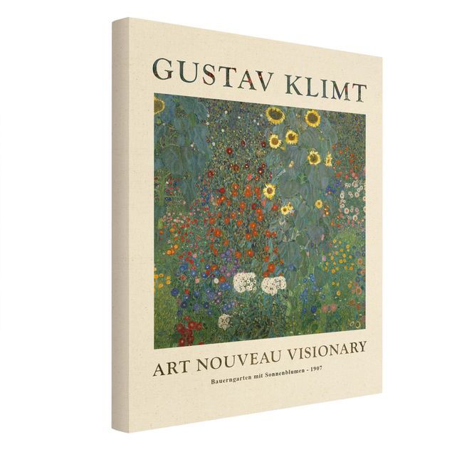 Wanddeko Büro Gustav Klimt - Bauerngarten mit Sonnenblumen - Museumsedition