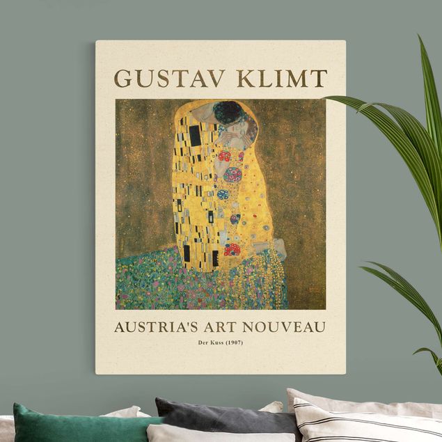Wanddeko Wohnzimmer Gustav Klimt - Der Kuß - Museumsedition