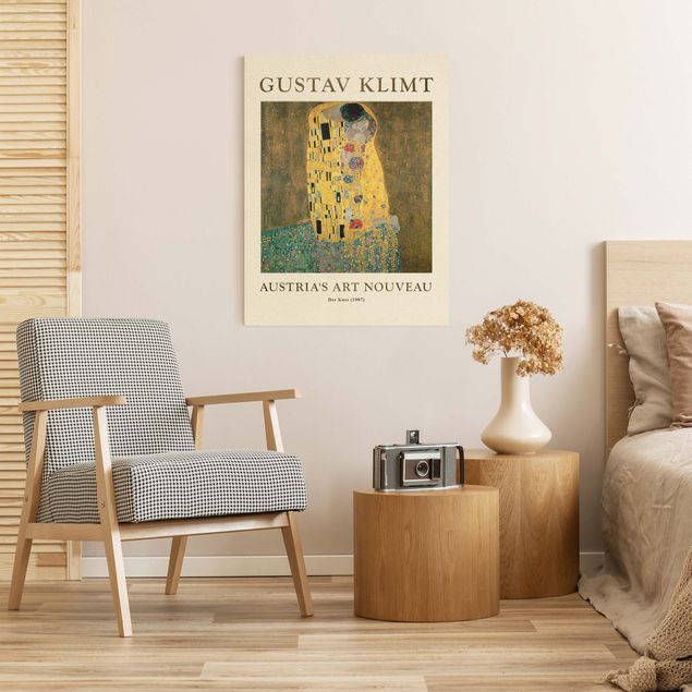 Wanddeko Büro Gustav Klimt - Der Kuß - Museumsedition