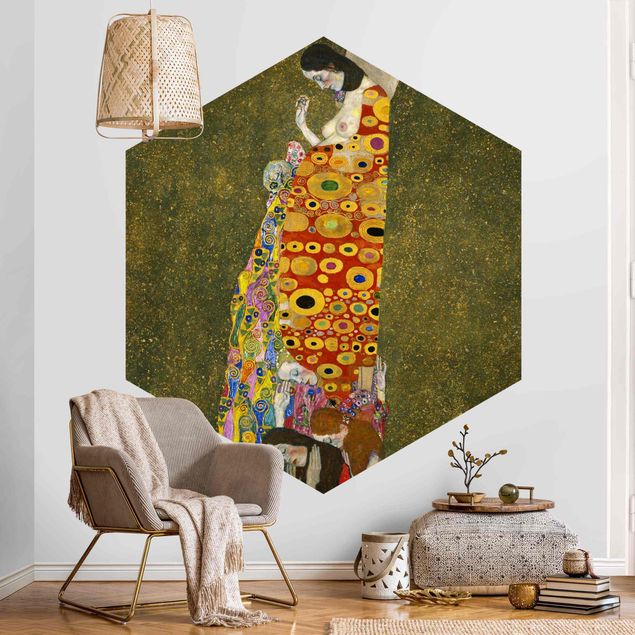 Wanddeko gold Gustav Klimt - Die Hoffnung II