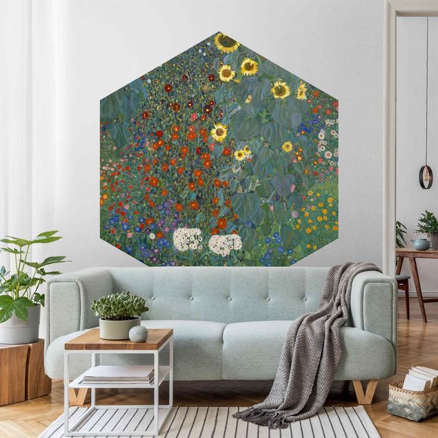 Wanddeko Schlafzimmer Gustav Klimt - Garten Sonnenblumen