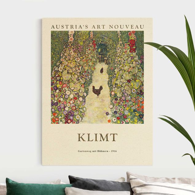 Bilder Art Deco Gustav Klimt - Gartenweg mit Hühnern - Museumsedition