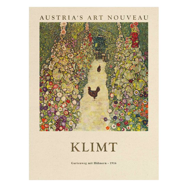 Kunststile Gustav Klimt - Gartenweg mit Hühnern - Museumsedition