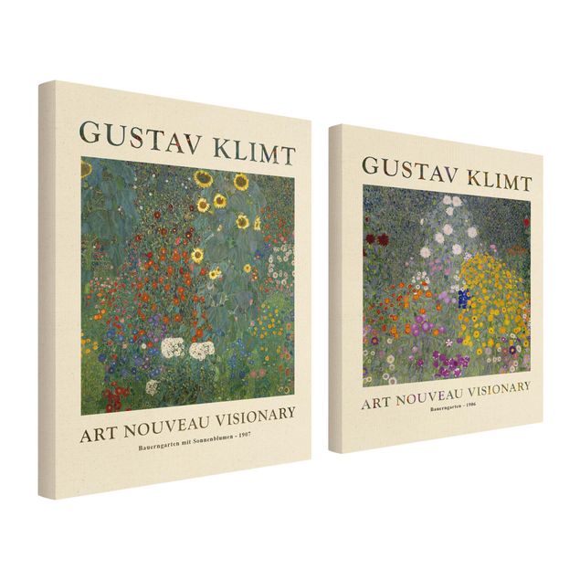Wanddeko über Sofa Gustav Klimt - Bauerngarten - Museumsedition