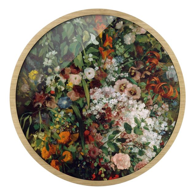 Wanddeko Büro Gustave Courbet - Blumenstrauß in Vase