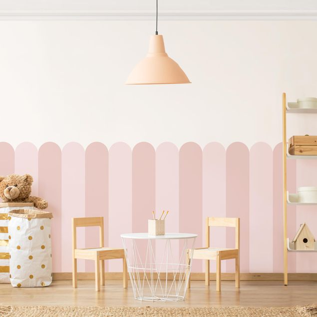 Kinderzimmer Deko Halbkreisbordüre klein rosa Mix
