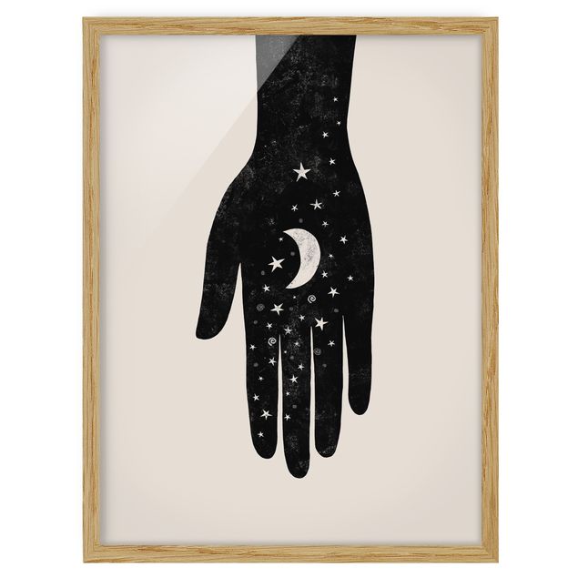 Wanddeko Flur Hand mit Mond