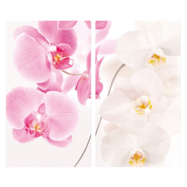 Glasabdeckung Herd Delicate Orchids