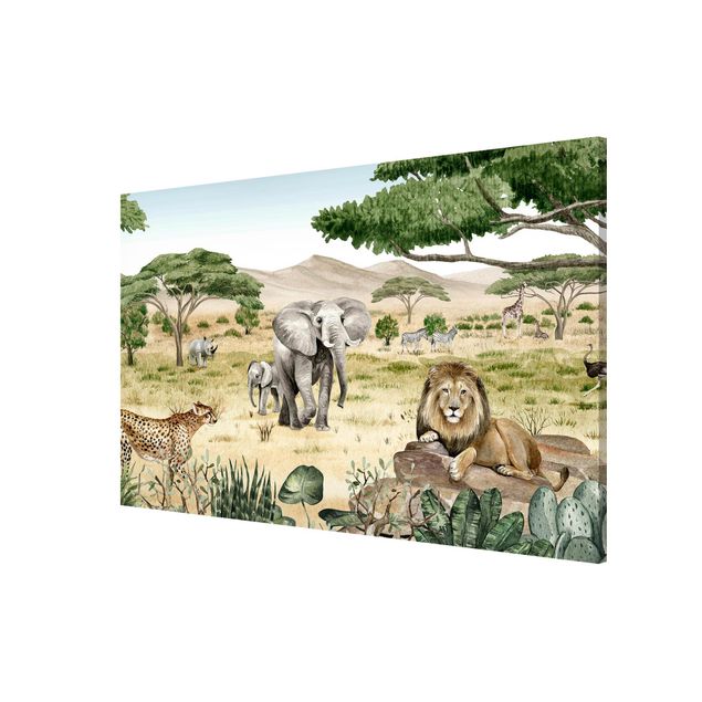Wandbilder Elefanten Herrscher der Savanne