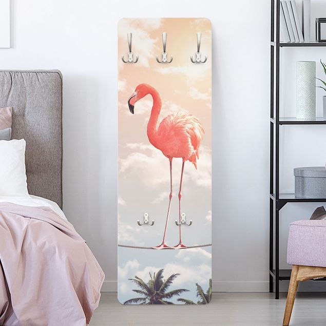 Wanddeko Flur Himmel mit Flamingo