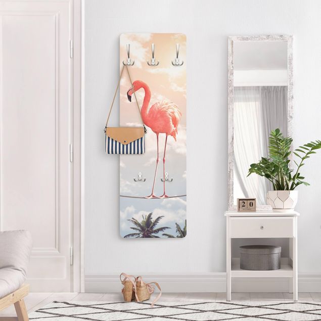 Wanddeko Büro Himmel mit Flamingo