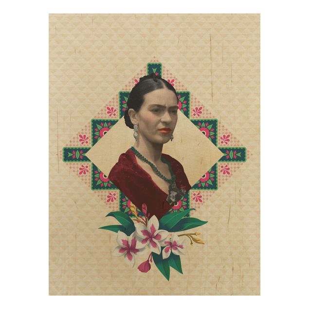 Deko Botanik Frida Kahlo - Blumen und Geometrie
