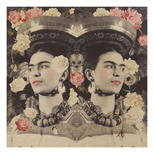 Wanddeko Schlafzimmer Frida Kahlo - Blumenflut