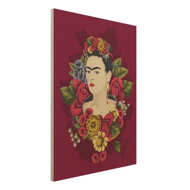 Wanddeko Botanik Frida Kahlo - Rosen