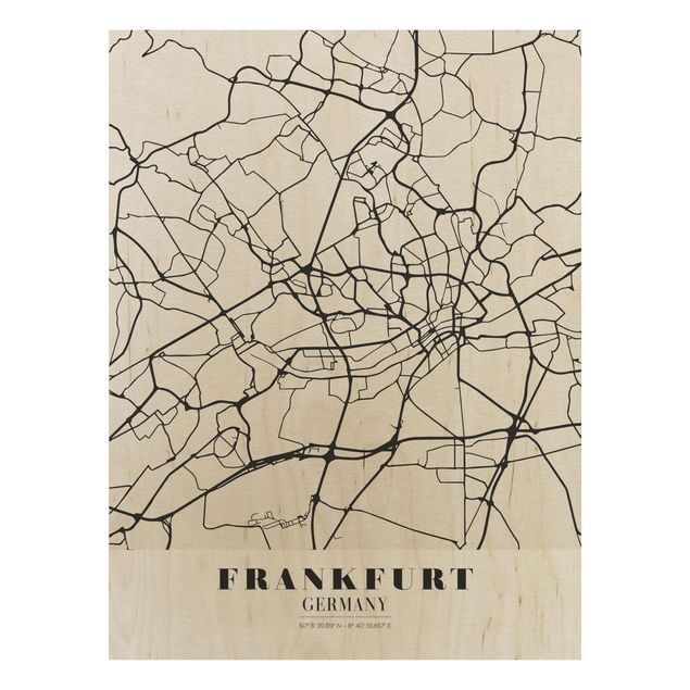 Wanddeko Flur Stadtplan Frankfurt - Klassik