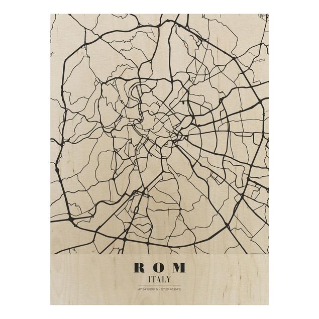 Wanddeko Flur Stadtplan Rom - Klassik
