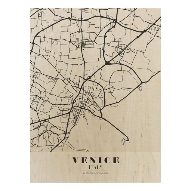Wanddeko Flur Stadtplan Venice - Klassik