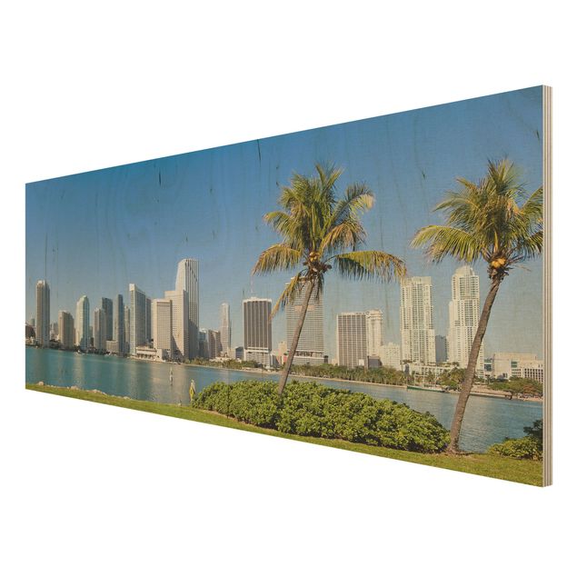 Wanddeko Flur Miami Beach Skyline