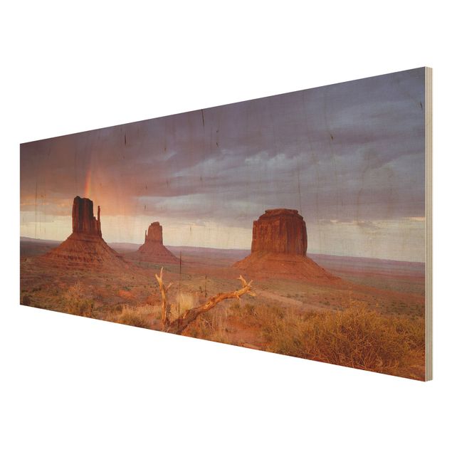 Wanddeko Esszimmer Monument Valley bei Sonnenuntergang