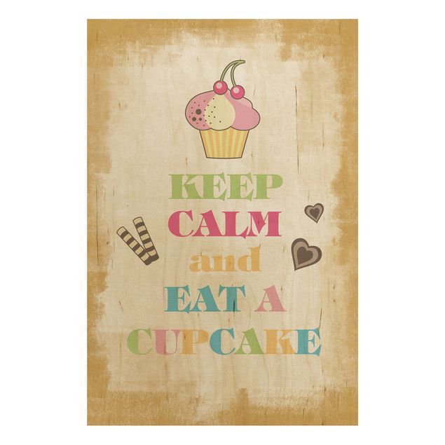 Wanddeko Esszimmer No.EV71 Keep Calm And Eat A Cupcake Bunt