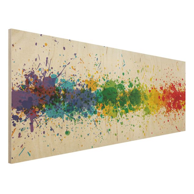 Wanddeko Schlafzimmer Rainbow Splatter