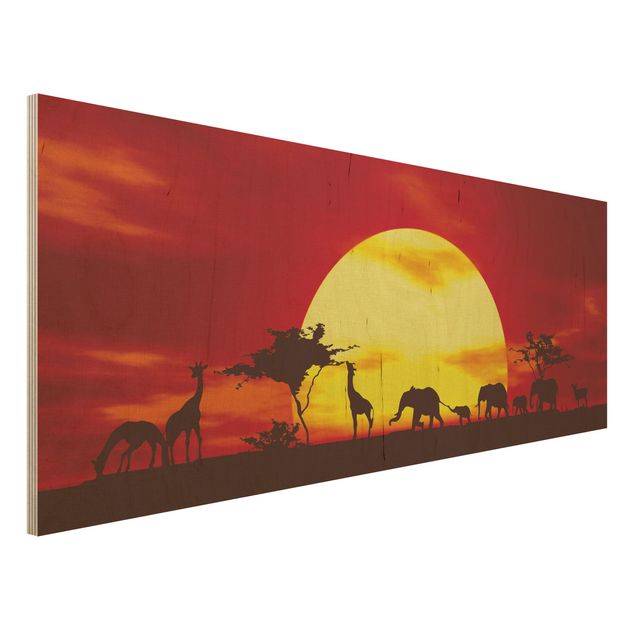 Wanddeko Afrika Sunset Caravan