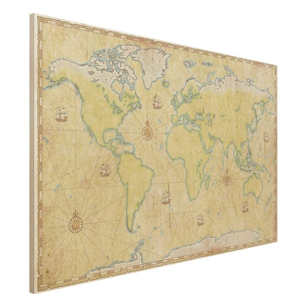 Wanddeko Schlafzimmer World Map