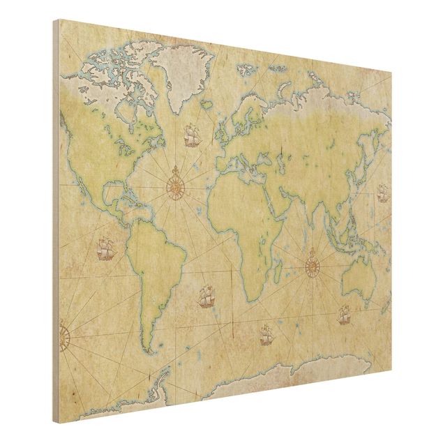 Wanddeko Schlafzimmer World Map