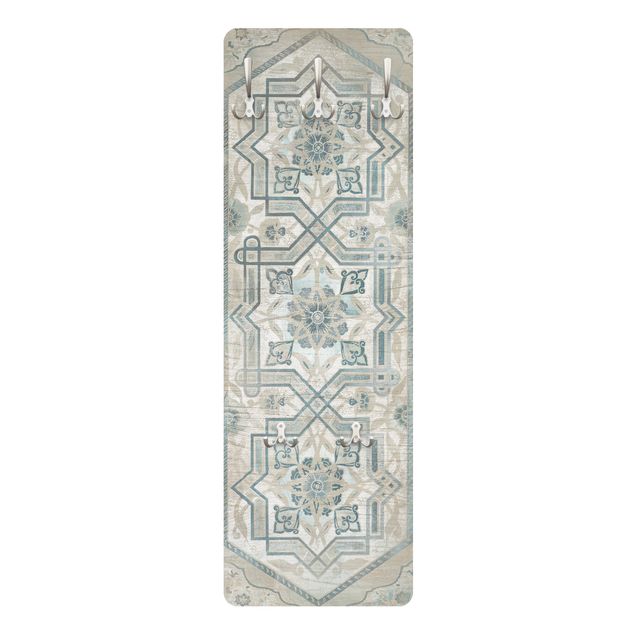 Wanddeko weiß Holzpaneel Persisch Vintage III