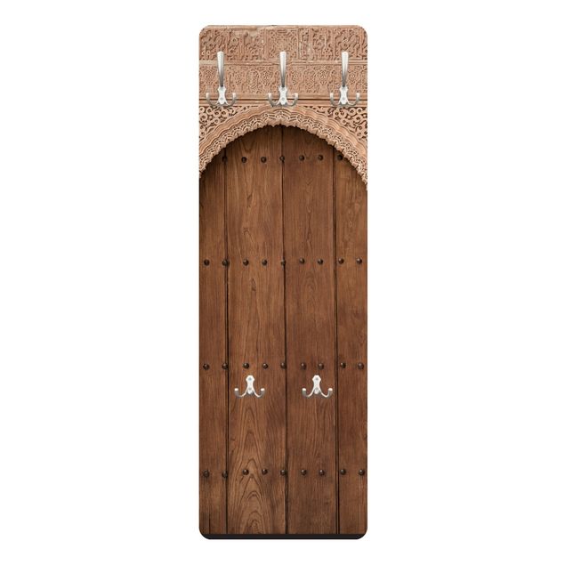 Wanddeko Treppenhaus Holztor aus dem Alhambra Palast