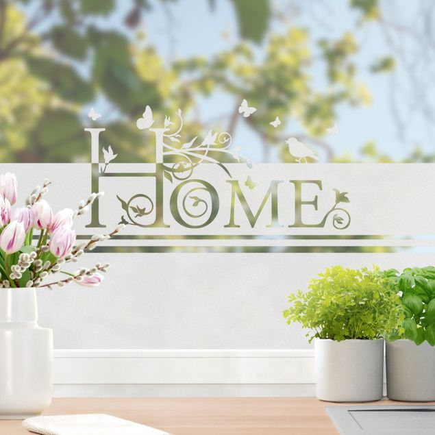 Wanddeko Büro Home floral Bordüre