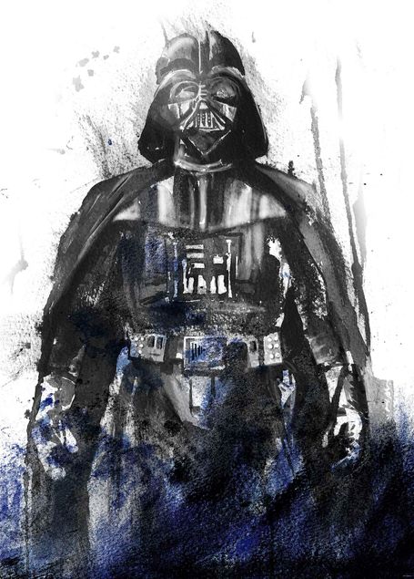 Kinderzimmer Deko Star Wars Watercolor Vader