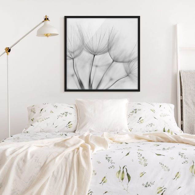 Wanddeko Flur In einer Pusteblume Schwarz-Weiß