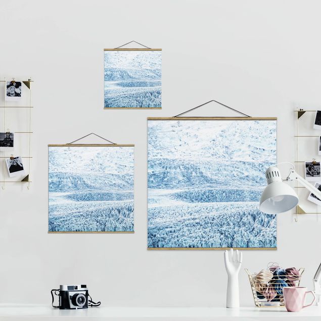 Wanddeko Büro Isländisches Gletschermuster