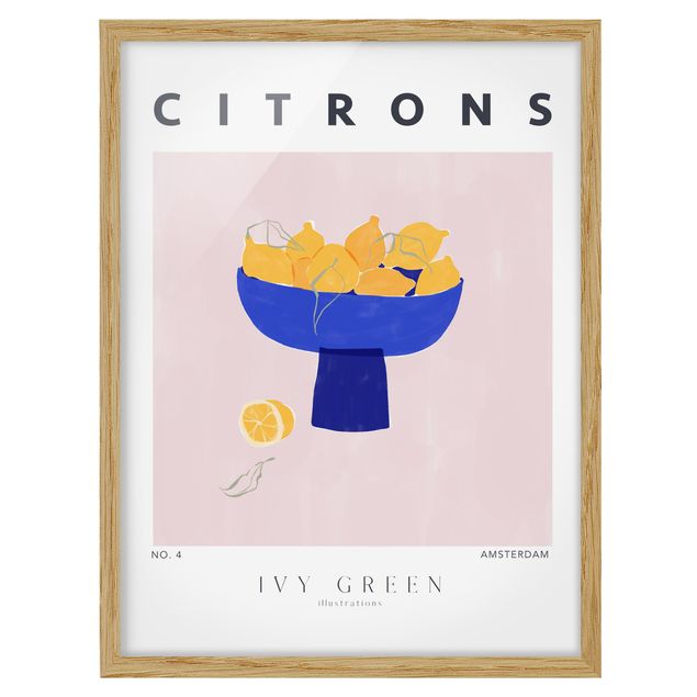 Wanddeko Esszimmer Ivy Green Illustrations - Citrons