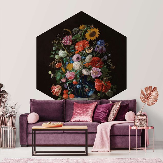 Wanddeko Schlafzimmer Jan Davidsz de Heem - Glasvase mit Blumen