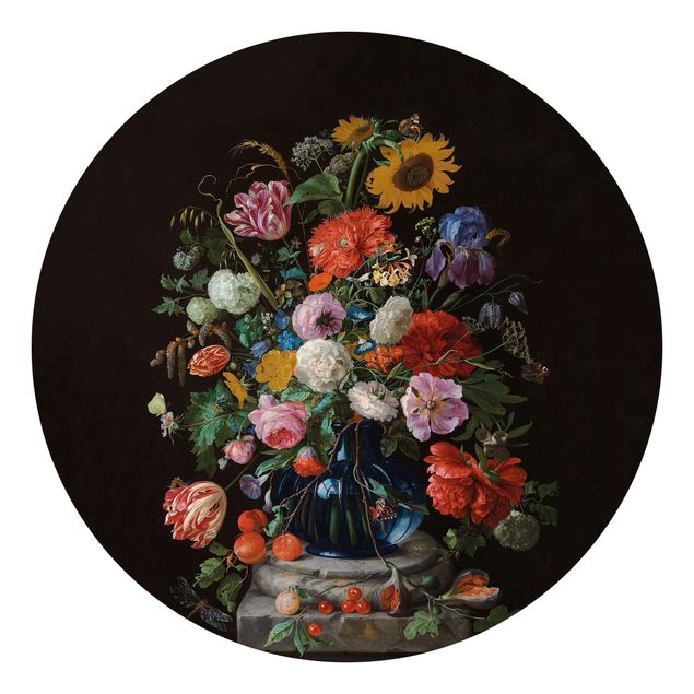 Sonnenblumen Tapete Jan Davidsz de Heem - Glasvase mit Blumen