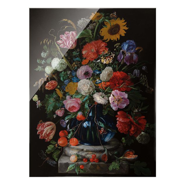 Wanddeko Esszimmer Jan Davidsz de Heem - Glasvase mit Blumen