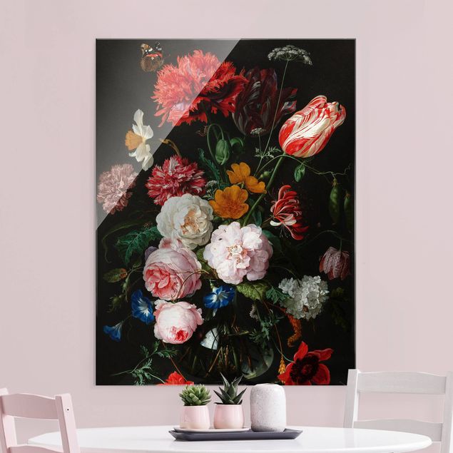 Deko Blume Jan Davidsz de Heem - Stillleben mit Blumen in einer Glasvase