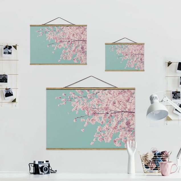 Wanddeko Büro Japanische Kirschblüte