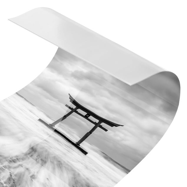 Wanddeko Fotografie Japanisches Torii im Meer
