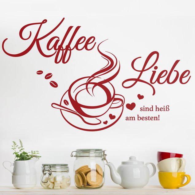 Wanddeko Küche Kaffee & Liebe