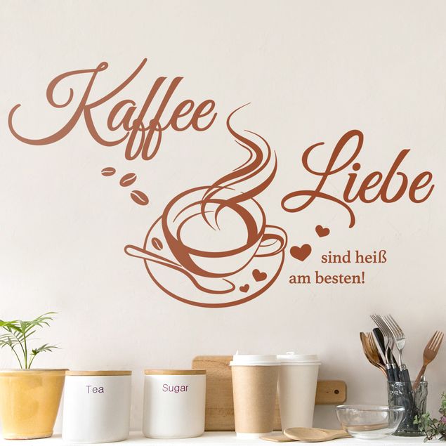 Wanddeko Büro Kaffee & Liebe