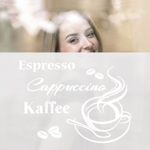 Wanddeko draußen Kaffeepause - Espresso Cappuccino Kaffee II