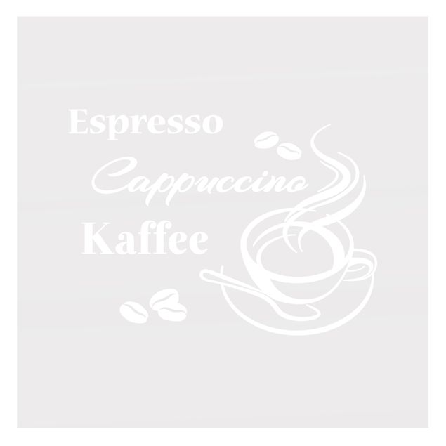 Wanddeko Balkon Kaffeepause - Espresso Cappuccino Kaffee II